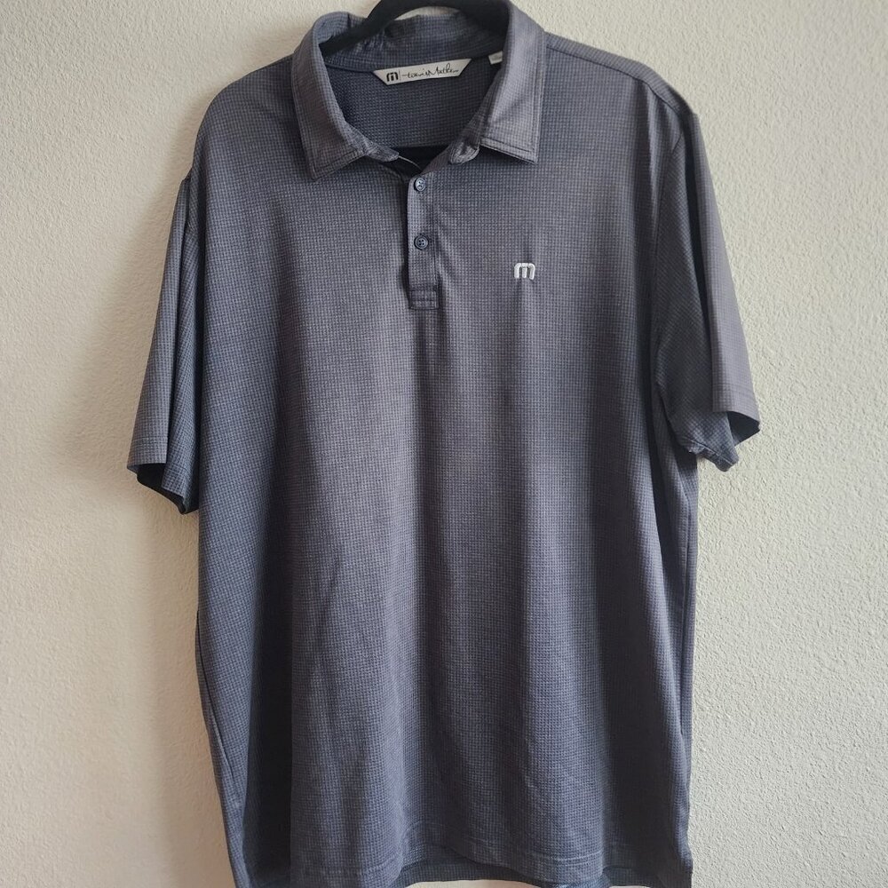 Travis Mathew Mens Golf Polo Shirt Short Sleeve Embroidered Logo Gray Size XL